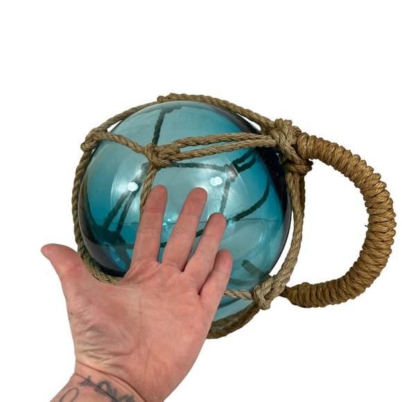 Large Lighthousecore Japanese Fishing Float Glass Vintage Nautical Ocean Sea 12” - Picture 4 of 16